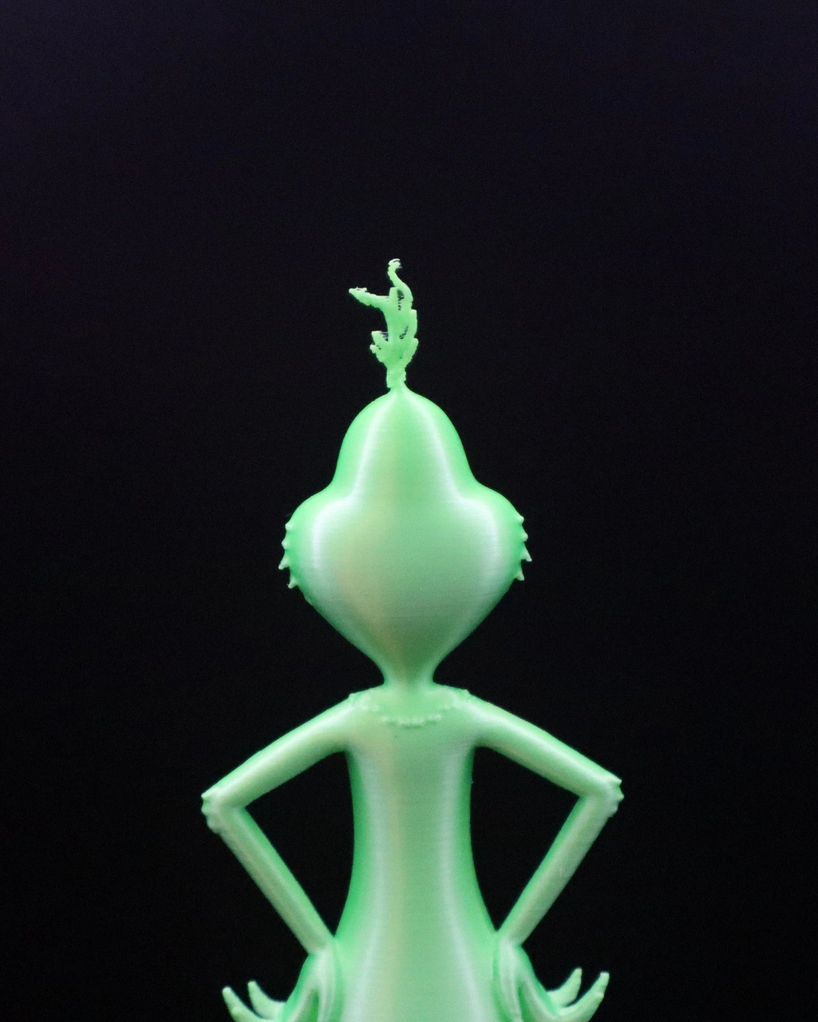 Grinch Edition – Nahaufnahme der Rückseite mit 3D-Details