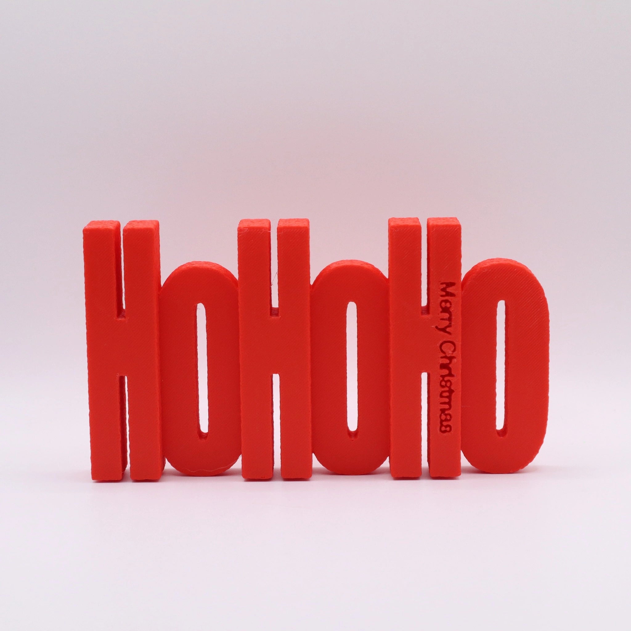 HoHoHome Weihnachtsaufsteller aus 3D-Druck in Rot – moderne Weihnachtsdeko von Mudivo