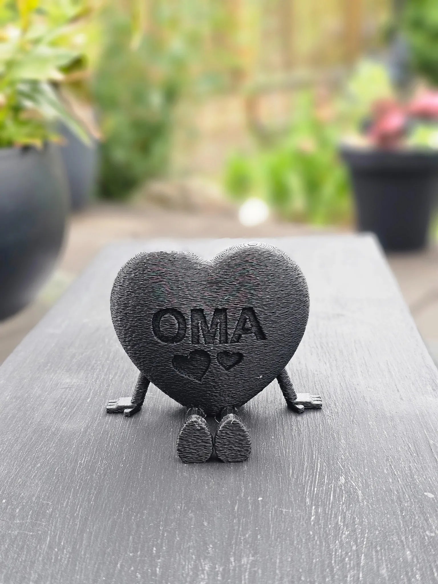 OMA Royal Herz –schwarz- elegantes 3D-Dekoherz mit Krone, ideal als Geschenk zum Muttertag oder Geburtstag für die liebevollste Oma der Welt.