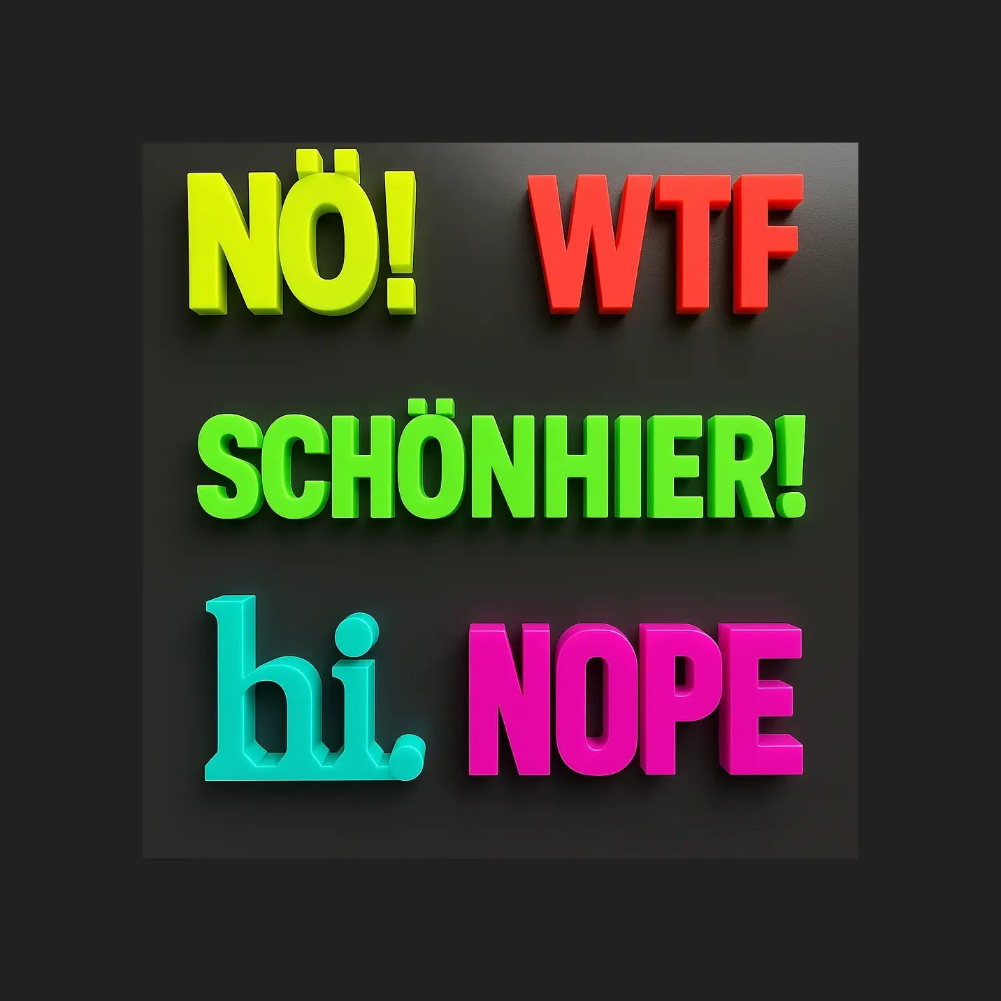 3D-Deko-Schriftzüge zum Hinstellen – personalisierbare Wohnaccessoires aus nachhaltigem PLA.