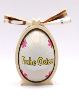 CashEgg in Beige als elegante Geldgeschenk Idee zu Ostern mit Schokoladen-Überraschungsei von MUDIVO