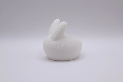 Egglow Teelichthalter in Weiß als moderne Osterdeko in Hasenform aus 3D-Druck von MUDIVO