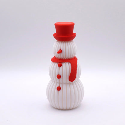 FrostyGlow Schneemann in Weiß mit rotem Hut und Schal – festliche Weihnachtsdeko mit LED-Licht