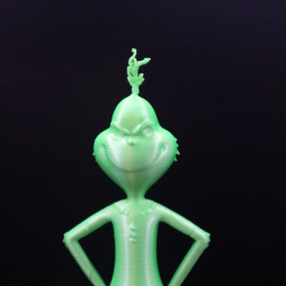 Detailaufnahme der Grinch Edition – freches Gesicht und feine 3D-Struktur