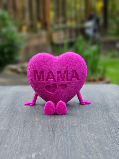 Mama's HerzMoment – auffällige Fuchsia-Deko mit Herz, stark & emotional.
