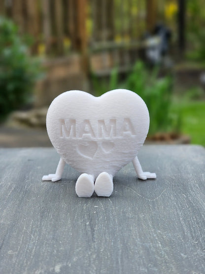 Mama's HerzMoment – weiße 3D-Deko mit Herzöffnung, liebevoll & dekorativ.