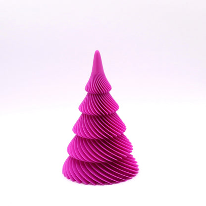 NordicSpiral Deko-Baum L in Fuchsia – großer Designbaum mit eleganter Spiralkontur