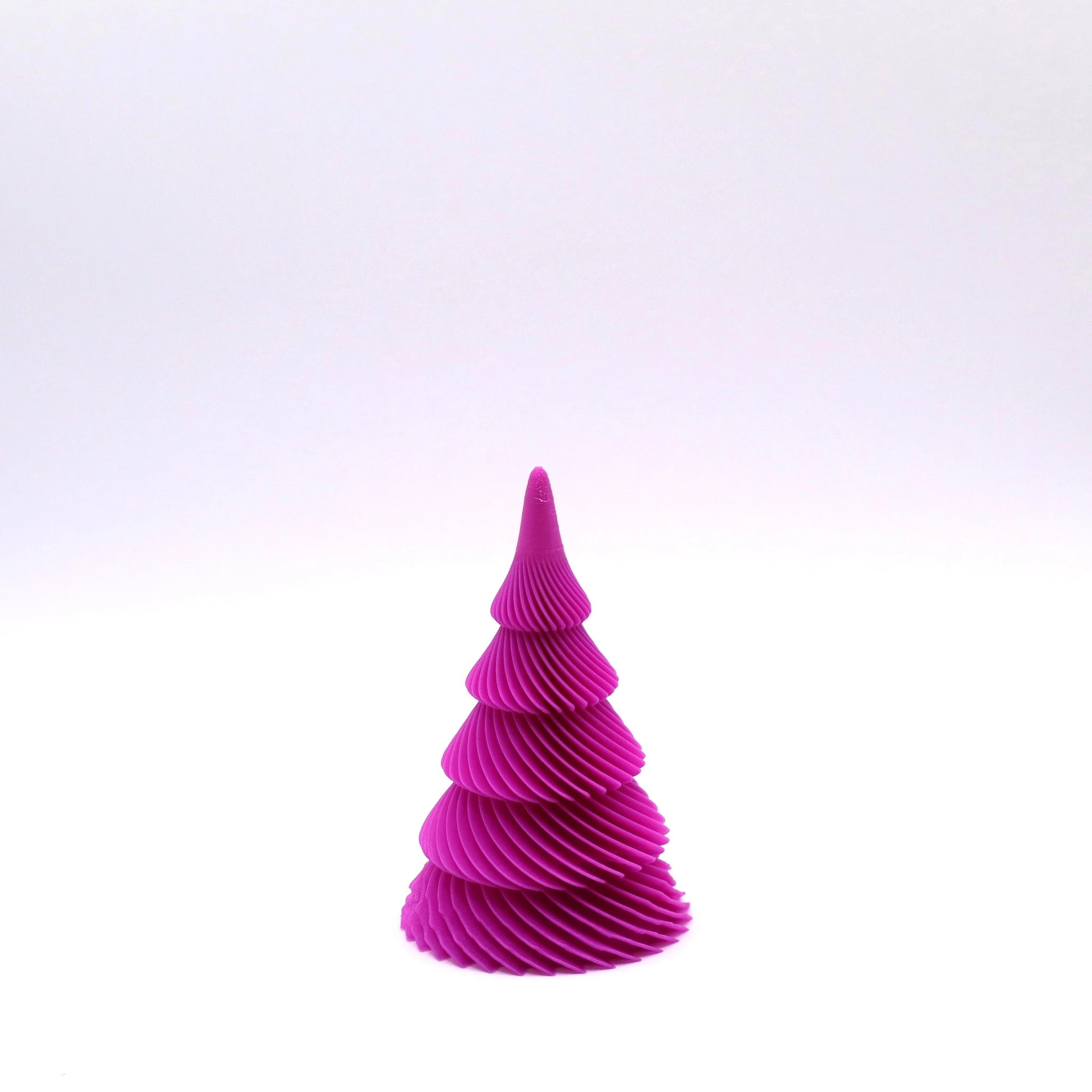 NordicSpiral Deko-Baum S in Fuchsia – kleiner 3D-gedruckter Spiralbaum im skandinavischen Stil
