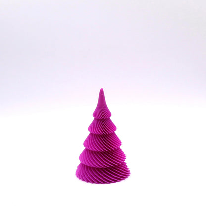 NordicSpiral Deko-Baum S in Fuchsia – kleiner 3D-gedruckter Spiralbaum im skandinavischen Stil