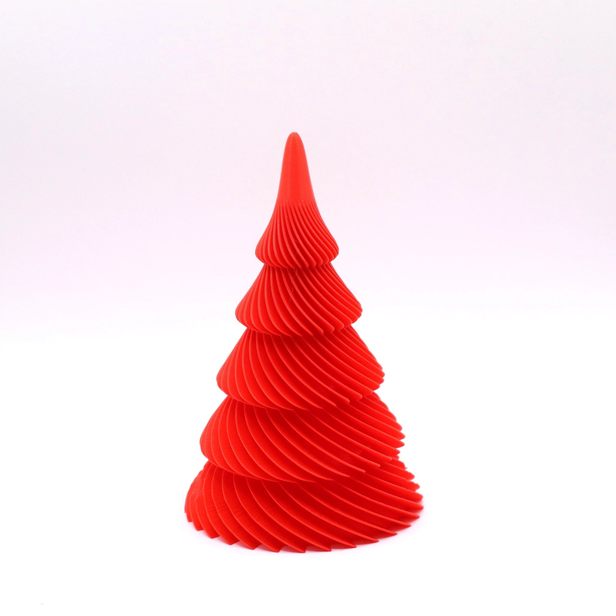 NordicSpiral Deko-Baum L in Rot – großer Design-Weihnachtsbaum mit spiralförmiger Struktur